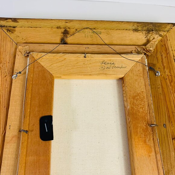 Hollywood Regency Original Floral Oil Painting Ornate Golden Wood Frame Signed - Picture 4 of 10